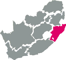 Map of South Africa - highlighting KwaZulu-Natal