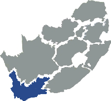 Map of South Africa - Positioning the Western Cape Province