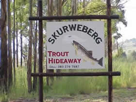 The entrance to the trout farm at the foot of the Skurweberg Pass