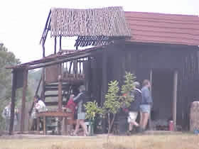 The "cattle dip" hut getting ready to hike